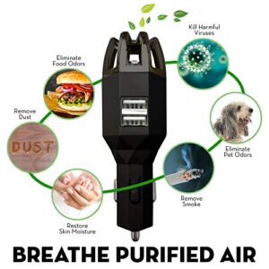 [UPGRADED] Car Air Purifier For That New Car Smell | One Year Warranty With Every Plug In Air Purifier | Car Deodorizer & Air Ionizer | Smoke Smell Eliminator Air Purifier For Car