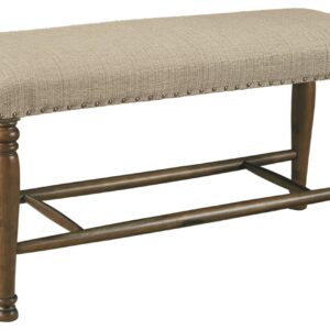Signature Design by Ashley Lettner Counter Height Upholstered Dining Room Bench, Brown