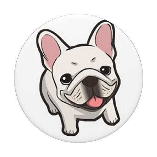 Cute Smiling French Bulldog - White Phone Accessory PopSockets PopGrip: Swappable Grip for Phones & Tablets