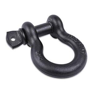 AGENCY 6 Recovery Shackle Block Assembly 2 INCH Double Hole Powder Coat Grey - Hitch Receiver Block - Proudly Made in The USA with US Certified Materials - Includes Hitch pin and D-Ring