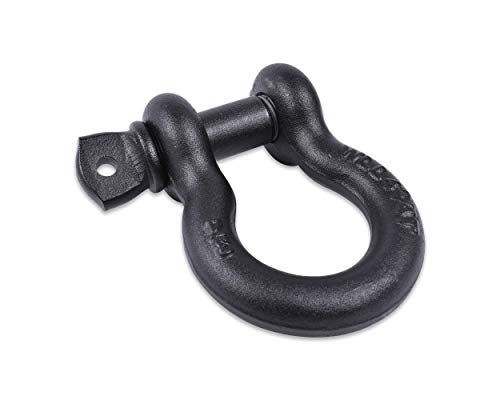 AGENCY 6 Recovery Shackle Block Assembly 2 INCH Double Hole Powder Coat Grey - Hitch Receiver Block - Proudly Made in The USA with US Certified Materials - Includes Hitch pin and D-Ring