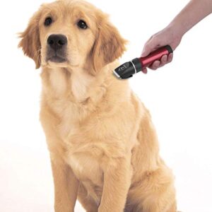 SMINIKER Low Noise Horses Clippers Dog Clippers Cordless Cat Clippers Grooming Kit with Storage Bag 5 Speed Professional Animal Clippers Pet Grooming Kit