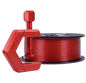 prusament carmine red transparent, petg filament 1.75mm 1kg spool (2.2 lbs), diameter tolerance +/- 0.02mm