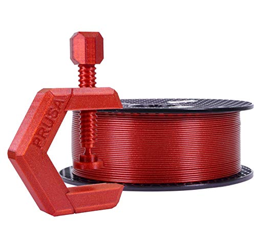 Prusament Carmine Red Transparent, PETG Filament 1.75mm 1kg Spool (2.2 lbs), Diameter Tolerance +/- 0.02mm