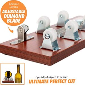 Home Pro Shop Premium Glass Bottle Cutter Kit - DIY Wood Base Glass Cutter for Bottles - Beer & Wine Bottle Cutter Tool with Safety Gloves & Accessories