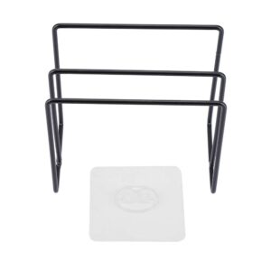 wall-mounted self-adhesive chopping board rack stainless steel layers cutting kitchen restaurant indispensable (black)