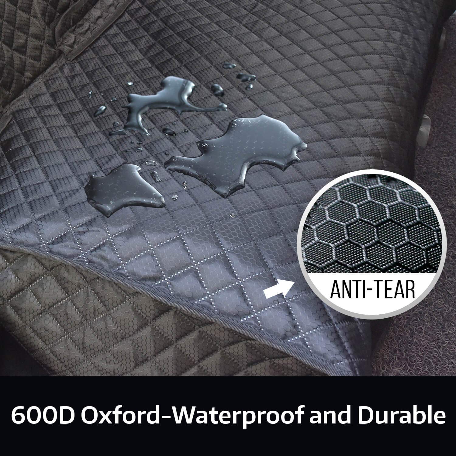 Vailge Bench Dog Seat Cover for Back Seat, 100% Waterproof Heavy-Duty & Nonslip Back Seat Cover for Dogs,Washable & Compatible Pet Car Seat Cover for Cars, Trucks & SUVs