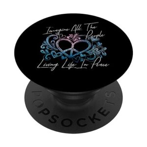 imagine hippie people living life in peace and love popsockets standard popgrip