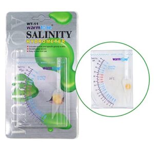 Abnaok Salinity Tester, Sea Specific Gravity Test for Fish Tank Pond Water Saltwater Freshwater, Accurate Automatic Hydrometer