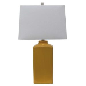 decor therapy kennedy ceramic table lamp, mustard
