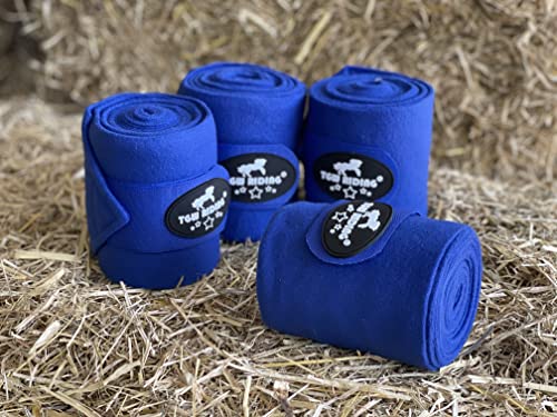 TGW RIDING Horse Polo Leg Wraps, 4-Pack (Royal Blue)(4.73inchesX118inches)