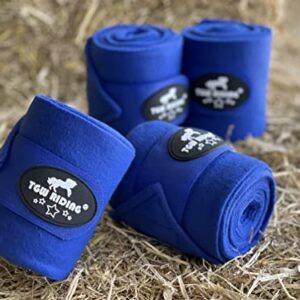 TGW RIDING Horse Polo Leg Wraps, 4-Pack (Royal Blue)(4.73inchesX118inches)