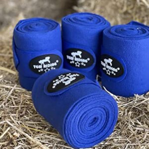 TGW RIDING Horse Polo Leg Wraps, 4-Pack (Royal Blue)(4.73inchesX118inches)