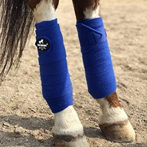 TGW RIDING Horse Polo Leg Wraps, 4-Pack (Royal Blue)(4.73inchesX118inches)