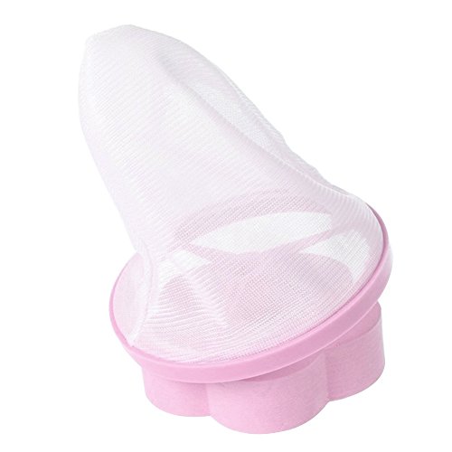 Connoworld Laundry Ball Flower Shape Washing Machine Hair Removal Laundry Ball Floating Filter Mesh Bag Pink