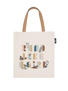 out of print read like a girl tote bag