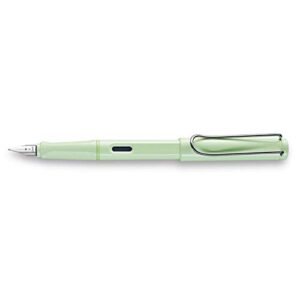 lamy safari 036 (fine nib) fountain pen in mint green - special edition spring 2019