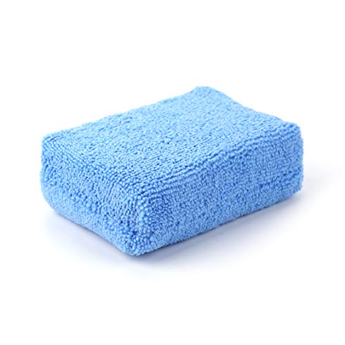 Fasmov 12 Pack Premium Grade Microfiber Applicator Pad, Microfiber Sponge, Car Wash Pads, Cleaning Pads, Blue