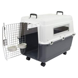 chesapeake bay heavy-duty rolling airline pet crate-large