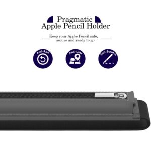 MoKo Pencil Case Fit Apple Pencil 1st/2nd, Pencil Sleeve PU Leather Zipper Pouch Cover Fit New iPad 10th Generation 2022, iPad 9th/8th/7th Gen 10.2", iPad Air 5th/4th Gen 10.9", iPad 9.7", Space Gray