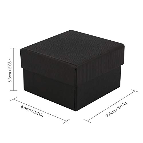 sdoot Watch Box, Watch Gift Box 12 Packs, Black Gift Boxes for Watches with Pillow Cushion, Jewelry Gift Boxes for Bracelets, 3.3'' × 3.1'' × 2.1''