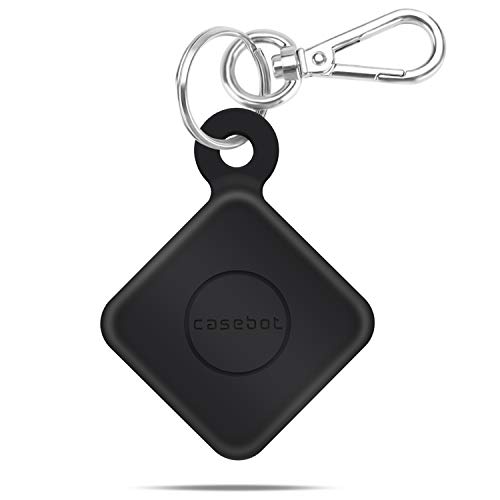 Fintie Silicone Case with Carabiner Keychain for Tile Pro (2020 & 2018), Anti-Scratch Lightweight Soft Protective Sleeve Skin Cover, Black