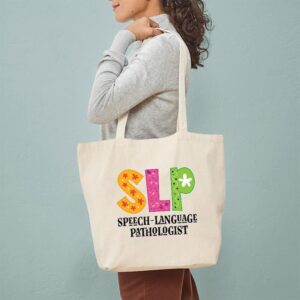 CafePress SLP Speech Therapist Tote Bag Natural Canvas Tote Bag, Reusable Shopping Bag