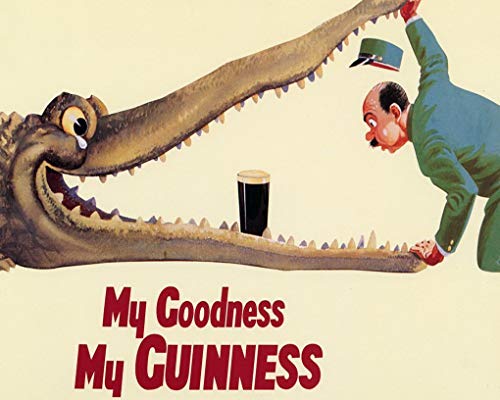 Uptell My Goodness Guinness Metal Wall Sign 12x16 inch Plaque Vintage Retro Sign Art Picture Print