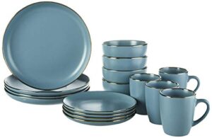 pfaltzgraff hadlee blue 16-piece dinnerware set