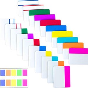 500 Pieces Tabs 2 Inch Sticky Index Tabs, Writable and Repositionable File Tabs Flags Colored Page Markers Labels for Reading Notes, Books and Classify Files, 21 Sets 10 Colors (Index Tabs)