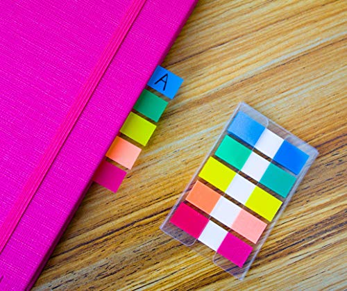 500 Pieces Tabs 2 Inch Sticky Index Tabs, Writable and Repositionable File Tabs Flags Colored Page Markers Labels for Reading Notes, Books and Classify Files, 21 Sets 10 Colors (Index Tabs)