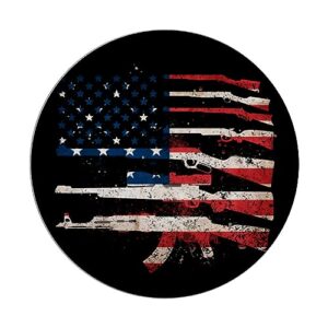 USA Flag Guns Weapons Rifles 2A Amendment Fathers Day Gift PopSockets PopGrip: Swappable Grip for Phones & Tablets PopSockets Standard PopGrip