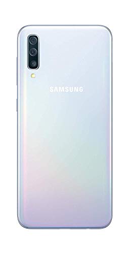 Samsung Galaxy A50 (64GB, 4GB RAM) 6.4" Display, 25MP, Triple Camera, Global 4G LTE GSM Factory Unlocked A505G (International Model w/ 64GB MicroSD Bundle) (White)