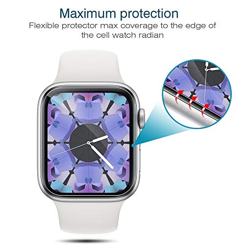 LK 6 Pack Screen Protector Compatible for Apple Watch Series 6 5 4 44mm and Apple Watch Series 3 2 1 42mm, Self-Healing, Max Coverage, Advanced TPU Material, Bubble Free for iWatch 44mm&42mm