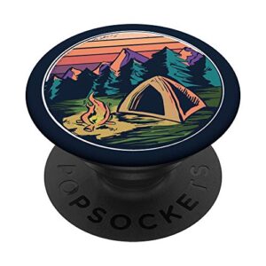 nature mountain camping outdoor hiking tent lovers gift popsockets popgrip: swappable grip for phones & tablets