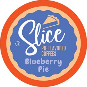 slice coffee blueberry flavored coffee pie for keurig k cup brewers, blueberry pie, 40 count