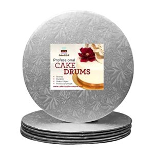 cake s.o.s. 12" silver round thin drum 1/4", 25 count