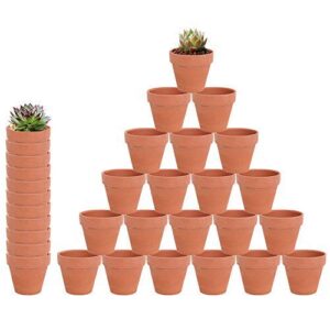 32 pcs - 2.16" small mini clay pots terracotta pot ceramic pottery planter terra cotta flower pot succulent nursery pots - great for window boxes, cactus, plants, crafts, wedding favors