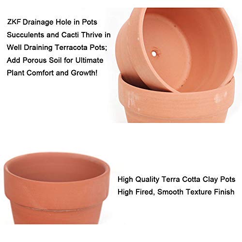 32 Pcs - 2.16" Small Mini Clay Pots Terracotta Pot Ceramic Pottery Planter Terra Cotta Flower Pot Succulent Nursery Pots - Great for Window Boxes, Cactus, Plants, Crafts, Wedding Favors