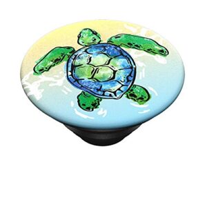popsockets poptop (top only. base sold separately) swappable top for popsockets phone grip base - tortuga