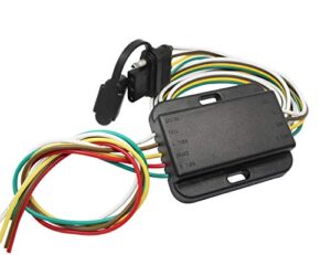 new sun non-powered 3 way to 2 way trailer taillight converter with standard 4-way flat wire harness connectors,weatherproof
