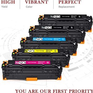 Toner Kingdom Remanufactured Toner Cartridge Replacement for HP 305 305A 305X 312 312A 312X 304A for HP Laserjet Pro 400 300 Color MFP M451dn M451nw M475dn M476nw M476dw M351A M375nw Printer (5 Pack)