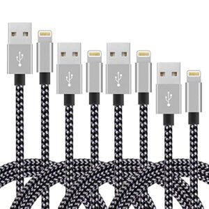 [MFi Certified] iPhone Charger 4Pack(3/6/6/10FT) USB Lightning Cable Nylon Braided Fast Charging iPhone Cord Compatible iPhone14/All iPhones/iPad/iPod