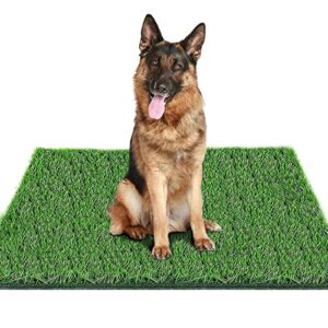 fortune-star 39.3in x 31.5in grass pad for dogs for professional potty training, reusable artificial grass for dogs, dog grass with drainage holes, turf dog potty for indoor/outdoor easy to clean