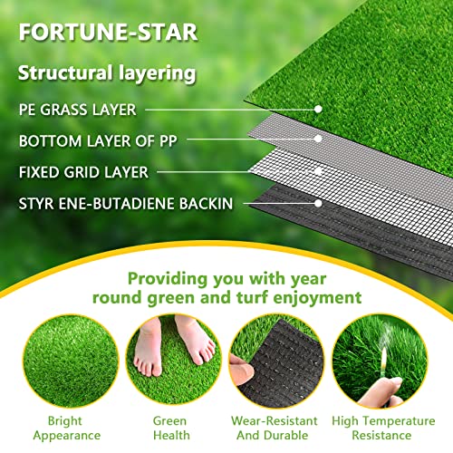 Fortune-star 39.3in X 31.5in Grass Pad for Dogs for Professional Potty Training, Reusable Artificial Grass for Dogs, Dog Grass with Drainage Holes, Turf Dog Potty for Indoor/Outdoor Easy to Clean