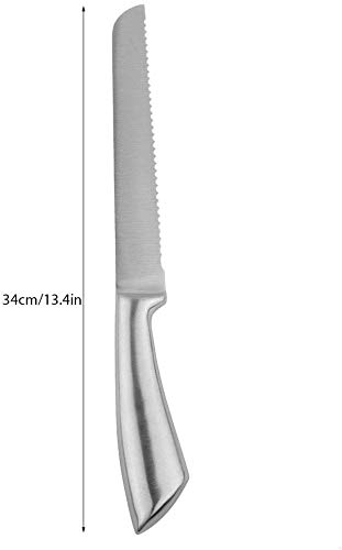 TOPINCN Bread Knife Stainless Steel Serrated Baking Knife Cake Bread Kitchen Cutter Hand Tool