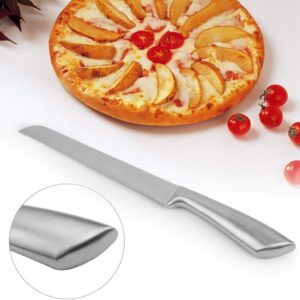 TOPINCN Bread Knife Stainless Steel Serrated Baking Knife Cake Bread Kitchen Cutter Hand Tool