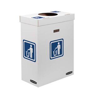 Bankers Box Slim Waste and Recycling Can, 23 Gallon, 10 Pack (7320601)
