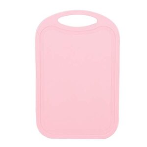 everd1487hh nonslip plastic cutting board food fruit chopping block mat kitchen cook supply with hanging hole light pink