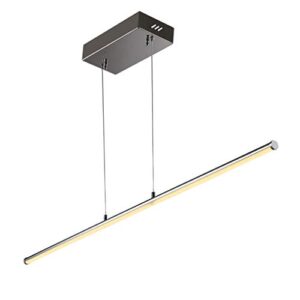 jonathan y jyl7023a conley 39.5" dimmable adjustable integrated led metal linear pendant minimalistic modern contemporary dining room living room kitchen foyer bedroom hallway, chrome